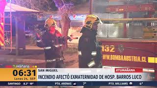 Incendio se registra en edificio de exmaternidad del Hospital Barros Luco  24 Horas TVN Chile [upl. by Nyad]