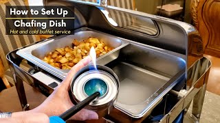 How to Set Up a Chafing Dish  Vevor Roll Top Chafer [upl. by Enert704]