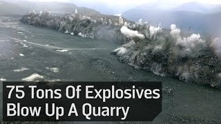 75 Tons Of Explosives Blow Up A Quarry [upl. by Bowles]