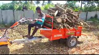 Trolley attachment to 7 Hp Petrol Power weeder [upl. by Cinnamon173]