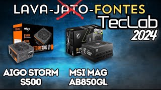 REVIEW DAS FONTES MSI MAG A850GL E AIGO STORM S500 [upl. by Raymund314]