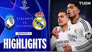 HIGHLIGHTS  Atalanta vs Real Madrid  UEFA Champions League 2425  TUDN [upl. by Aliab698]