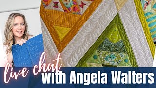 Quilting Tula Pinks Queen of Diamonds Quilt Live Chat with Angela Walters [upl. by Cesaria145]