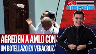 AGREDEN a AMLO con un BOTELLAZO los PORROS del PODER JUDICIAL en VERACRUZ [upl. by Settle]