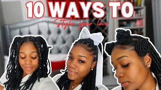 10 LOCS HAIRSTYLES FOR SHORT MEDIUM LENGTH 2024 LOCS STLYES [upl. by Guinevere115]