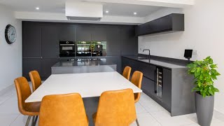 Handleless Matt Anthracite Grey Kitchen With Smoke Grey Quartz Worktops [upl. by Janelle459]