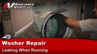 Whirlpool Washer Repair  Leaking When Running  Bellows [upl. by Cnahc642]