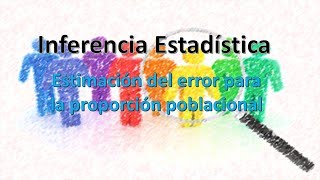 Estimacion del error de la proporcion poblacional [upl. by Acissej927]