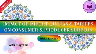 Impact of Import Quotas and Tariffs on Consumer Surplus amp Producer Surplus with Diagrams [upl. by Reseta]