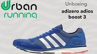 Unboxing adidas Adizero Adios Boost 3 por BeUrbanRunning [upl. by Darya455]