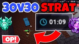 The BEST 30v30 STRAT Roblox Bedwars [upl. by Aeel387]