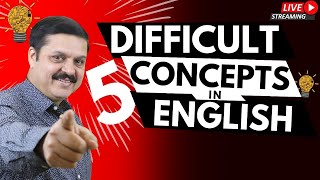 5 Difficult Concepts In English Tricky Grammar Concepts By Vinit Kapoor [upl. by Elihu415]