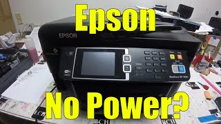 Epson WF3620 WF3640 Power Supply Check and Replace [upl. by Mariquilla395]