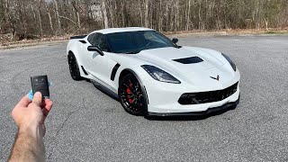 LAST YEAR Chevrolet Corvette C7 Z06 Start Up Exhaust Test Drive Walkaround POV and Review [upl. by Nnyleuqaj]