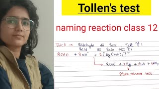 Tollens test  naming reaction class 12 [upl. by Laehcimaj]