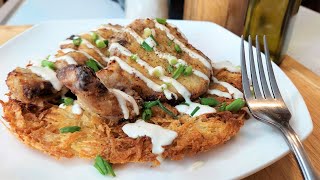 Country Style Pork Chops and Crispy Hash Brown  NINJA FOODI Air Fryer [upl. by Marena]