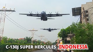 Nonton Dari Dekat  2 Pesawat C130J SUPER HERCULES TNI AU Dan C295M Di Bandara Halim Perdanakusuma [upl. by Croft759]