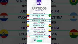 Programación de la fecha 11 de las eliminatorias Sudamericanas [upl. by Airliah620]