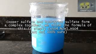 hydrazine sulfate preparationChemPlayer [upl. by Kev]