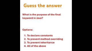 Daily Java interview questions 1  java most asked interview questions java shorts [upl. by Limak]