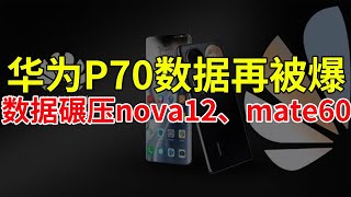 华为P70数据再被爆，数据碾压nova12、mate60！ [upl. by Ahsenar]