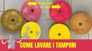 COME LAVARE I TAMPONI PER LUCIDARE AUTO  HOW TO WASH POLISHING PADS ITA [upl. by Aremahs597]