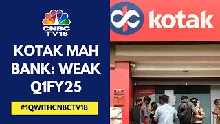 Kotak Mahindra Bank Reports A Weak Q1FY25 Deposit Growth At 6Quarter Low  CNBC TV18 [upl. by Airrej808]