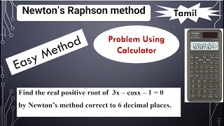 SNMMA3251Unit3Newton’s Raphson method using calculatorFind the real positive root of 3xcosx10 [upl. by Eikceb]