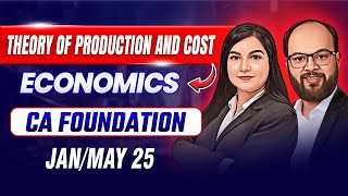 Theory of Production amp Cost  Business Economics Ch 3  CA Foundation JanMay 25  Confidence Course [upl. by Adnilre195]