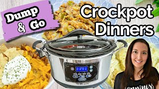 SUPER EASY SLOW COOKER RECIPES TO MAKE AT HOME  Dump amp Go Crockpot meals  BudgetFriendly Dinners [upl. by Fagan429]