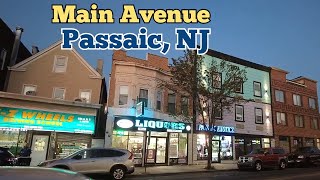 Evening walk on Main Avenue in Passaic NJ  Burgess Pl to Park Pl [upl. by Wardieu]