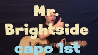 Mr Brightside The Killers Easy Strum Guitar Lesson How to Play Tutorial [upl. by Jobie]