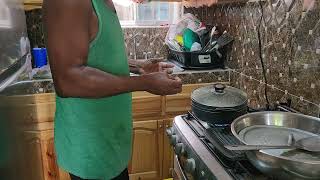 Brown Stew Fish in Coconut 🥥 Milk Serve Wit Cow Peas Riceamp Peas OH Gosh 😋 🇯🇲🇯🇲 [upl. by Deehsar504]