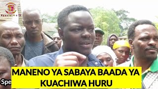 ALICHOKIZUNGUMZA Sabaya BAADA YA KUACHIWA HURU [upl. by Thenna]