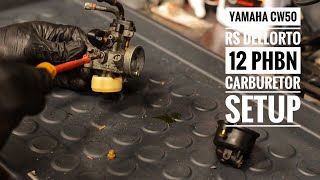 Yamaha CW50 RS Dellorto 12 PHBN carburetor setup [upl. by Aryas]