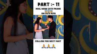 Real 🤚Hand Cut 🥱Prank On Cute Riya Part 11shortsprankshowharshittrendingprankvideoprank [upl. by Rimidalv]