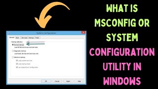 What is MSConfig or System Configuration Utility in Windows 11 [upl. by Ahsienar]