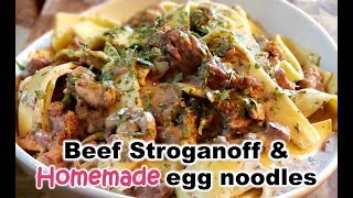 Beef Stroganoff with homemade egg noodles [upl. by Erie]