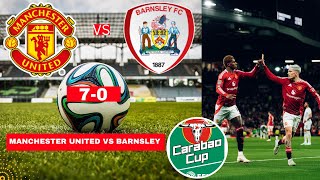 Manchester United vs Barnsley 70 Live Stream Carabao Cup Football EFL Match Score Highlights Utd [upl. by Male]