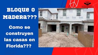 Como se construyen las casas en FLORIDA Bloques de concreto o madera [upl. by Treva]