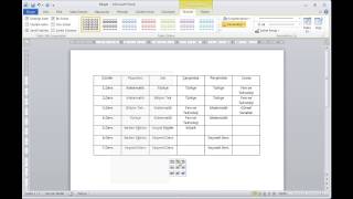 Word ile tablo kullanarak ders programı yapma [upl. by Aihsi]