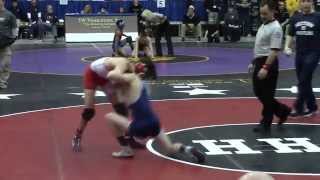 Kyle Scully Newfield vs Kyle Mock Huntington  120 lbs at Hofstra February 2015 [upl. by Toh]