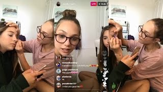 Maddie Ziegler amp Mackenzie Ziegler  Instagram Live Stream  25 April 2017 [upl. by Matusow726]