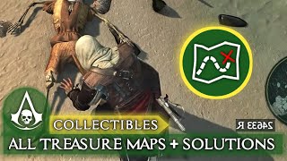 ASSASSINS CREED IV BLACK FLAG  ALL TREASURES LOCATIONS  100 WALKTHROUGH [upl. by Jayne]