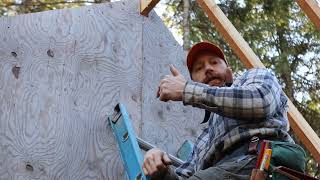 Garden Shed Build Part 19  Shiners Tyvek and Blocking [upl. by Veljkov]