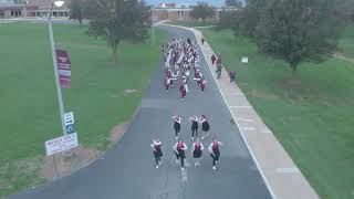 Shippensburg High School Marching Band marching to the field October 28 2021 [upl. by Yatnoed]