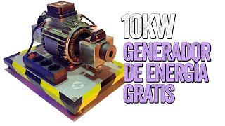 10KW Generador de Energía Gratis con Piezas de Microondas [upl. by Wanyen887]