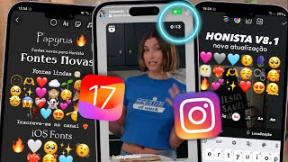 SAIUU 🥳 HONISTA ATUALIZADO 2024 INSTAGRAM estilo IPHONE com EMOJIS IOS  IOS FONTES  BORDA CURVADA [upl. by Lubet]