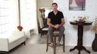 Belham Living Mason Swivel Leather Bar Stool  Taupe  Product Review Video [upl. by Amye]