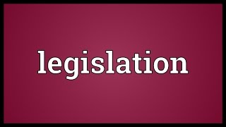 Legislation Meaning [upl. by Atinnod]